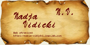 Nadja Vidicki vizit kartica